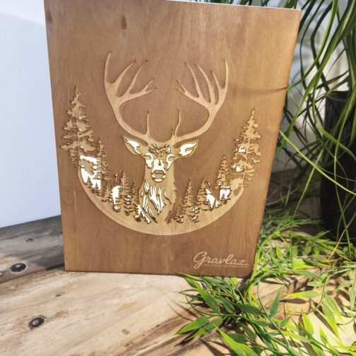 Cadre en bois Led personnalisable – 30x20cm
