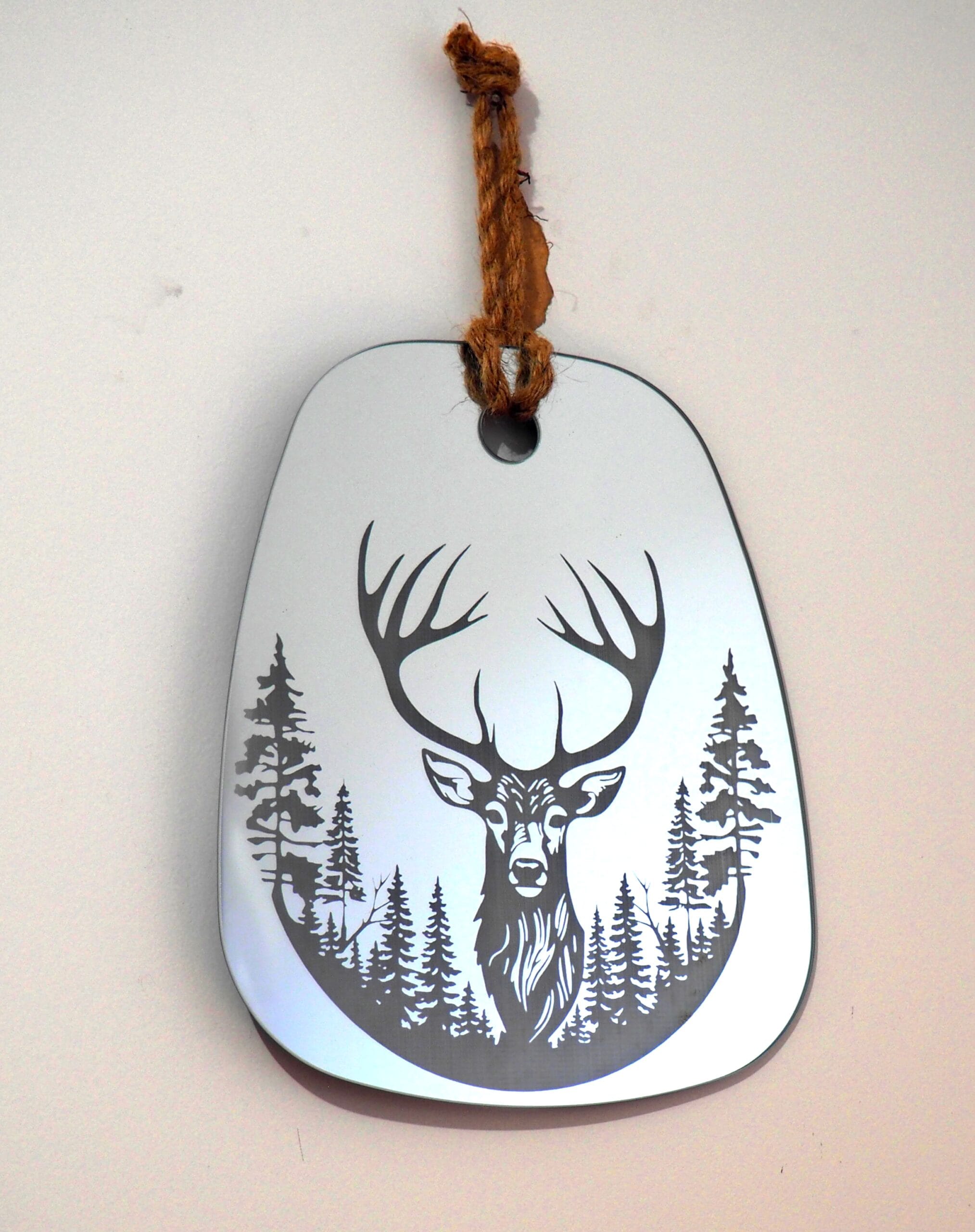 Miroir cerf cadeau déco gravé au laser