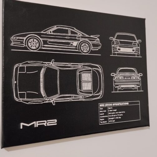 Toile Collection Blueprint Gravé au laser