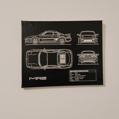 Toile Collection Blueprint Gravé au laser