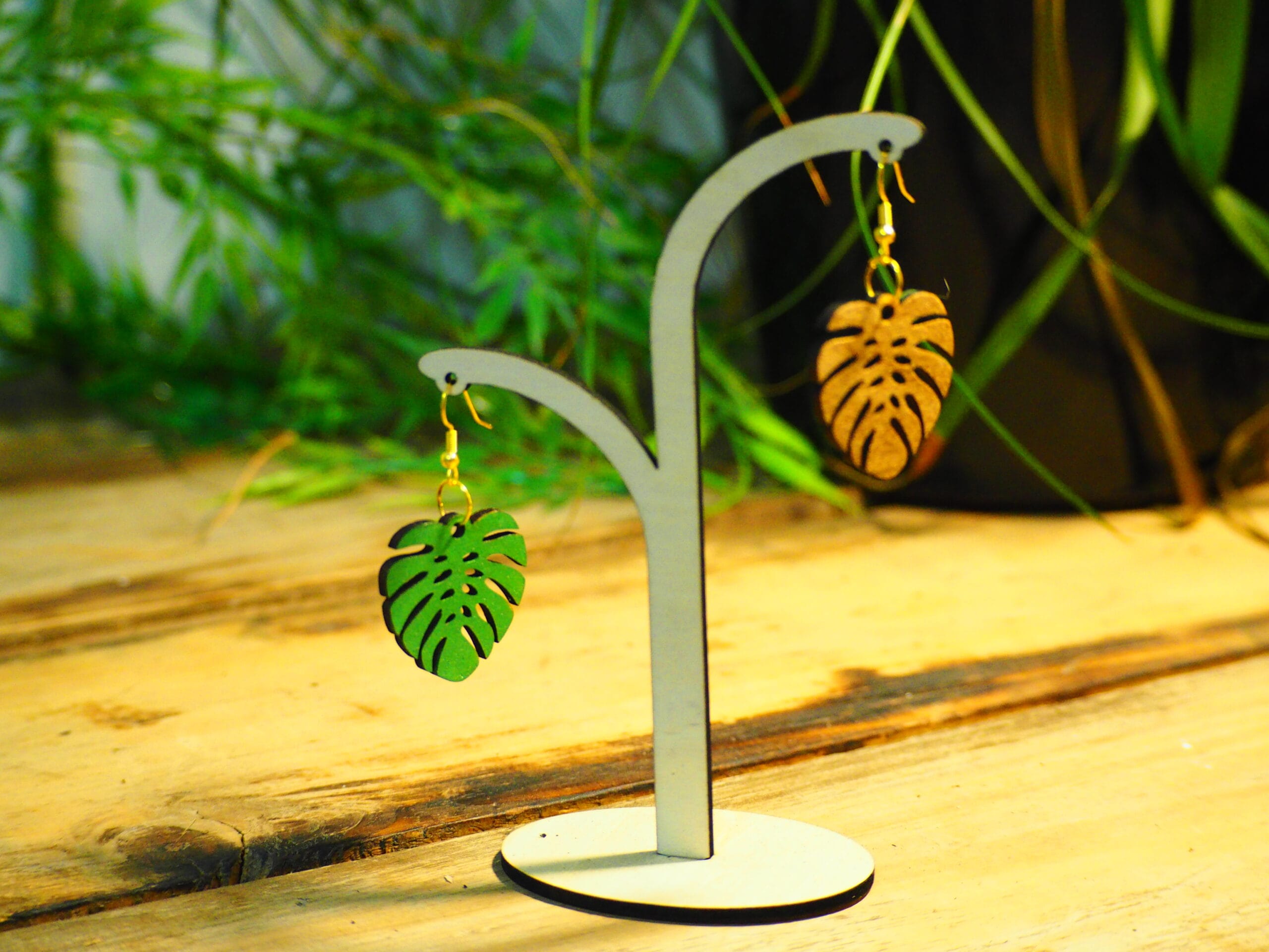 Boucles d'oreilles - Monstera