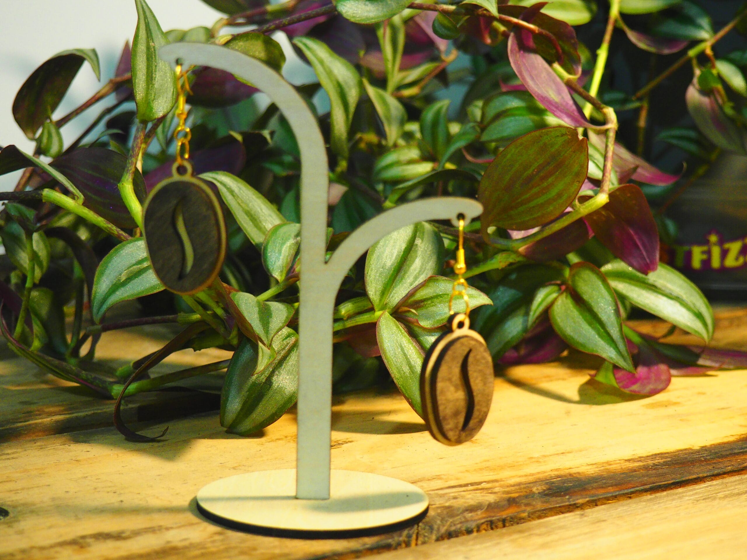 Boucles d’Oreilles Grains de café – Image 2