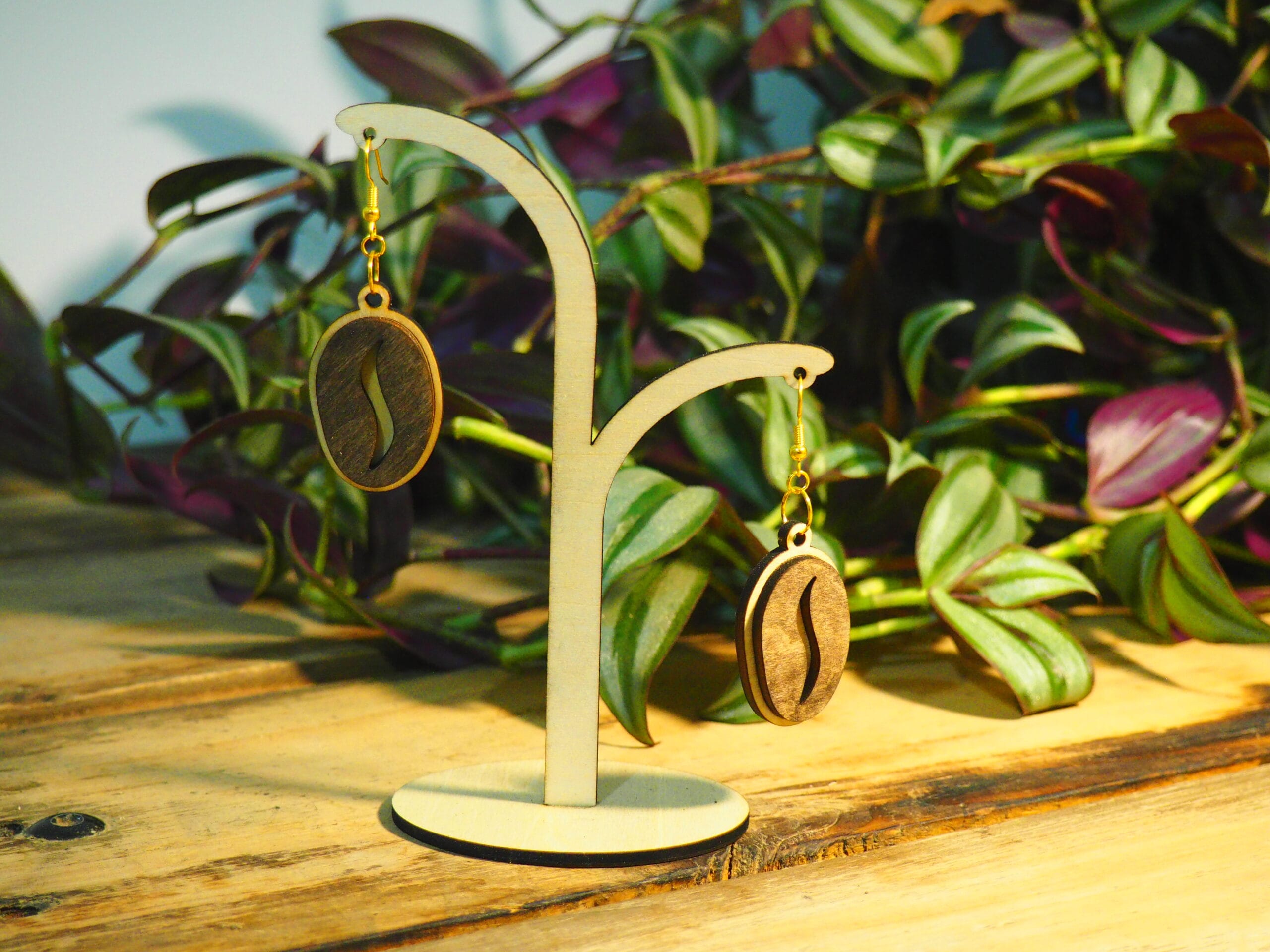 Boucles d'oreilles Gravlaz grain de café cadeau fetes mere