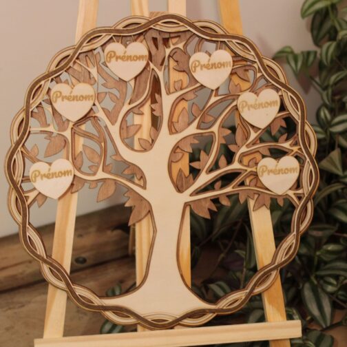 Arbre de Vie à Personnaliser Prénoms de la Famille