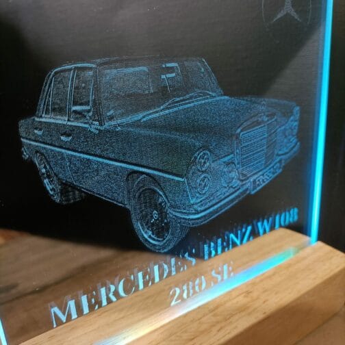 Miroir Gravé Lumineux Mercedes-Benz