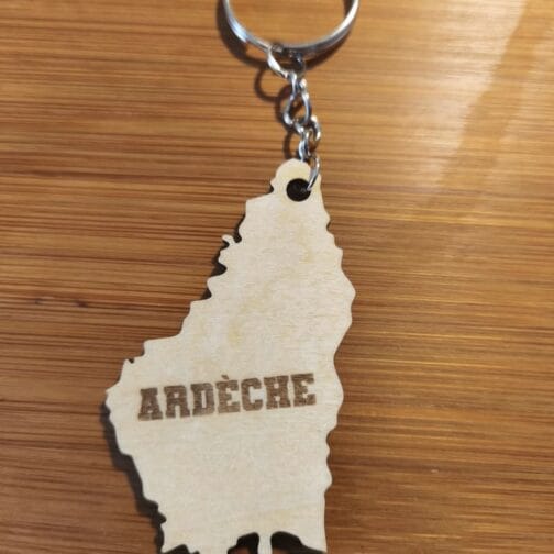 Porte-clés Bois Ardèche | Artisanat Local Gravé | Gravlaz