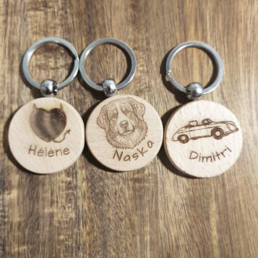 Porte clés Bois Personnalisé | Artisanal Ardèche | Gravlaz